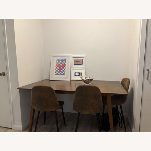 Used Wade Logan Walnut Dining Set for sale on AptDeco