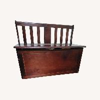 Dark Brown Wood Chest