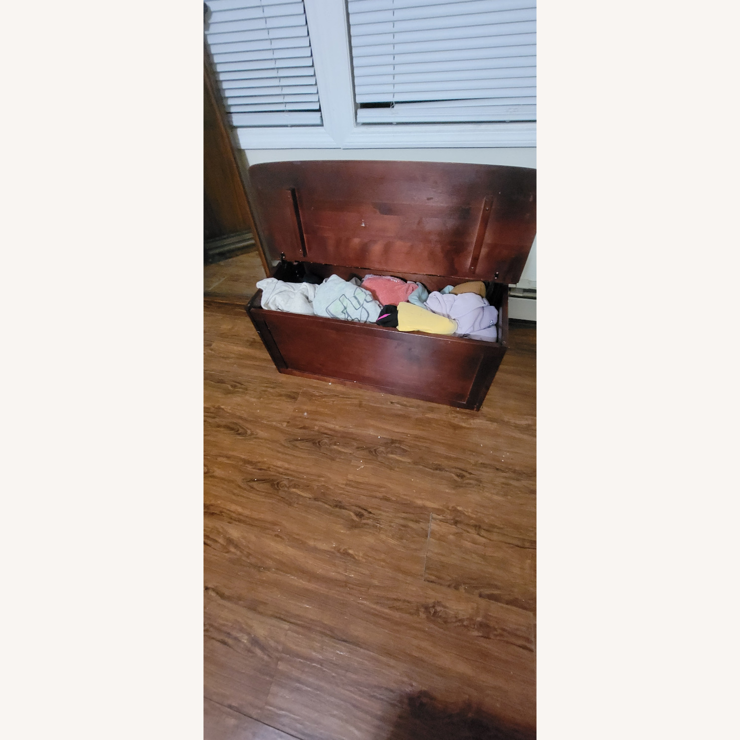 Dark Brown Wood Chest - image-2