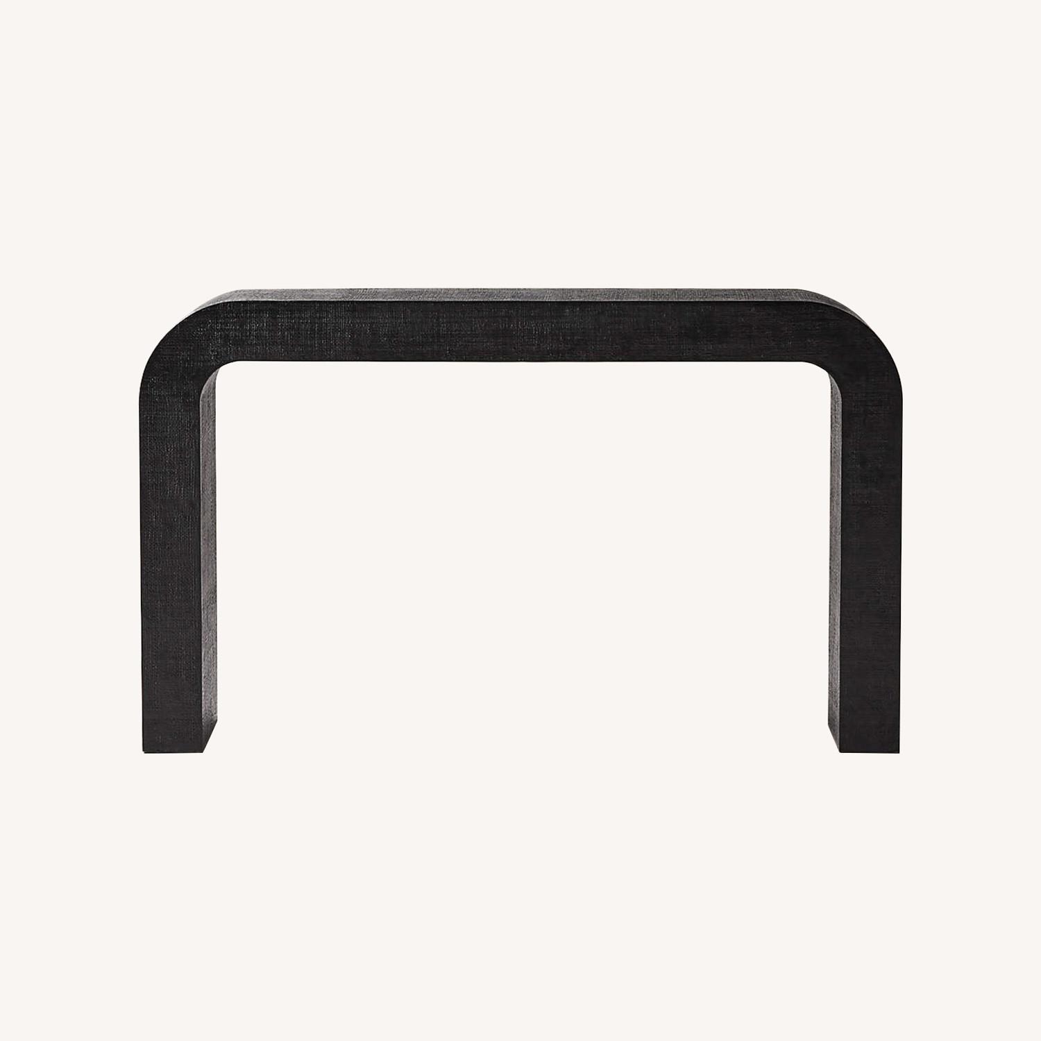 CB2 52" Black Resin Console Table - image-0