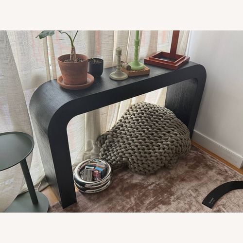 Used CB2 52" Black Resin Console Table for sale on AptDeco