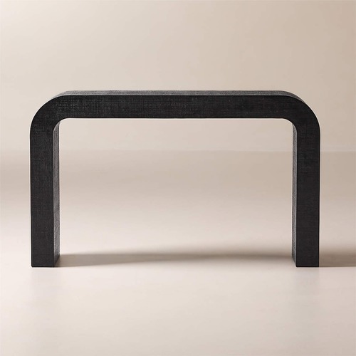 Used CB2 52" Black Resin Console Table for sale on AptDeco