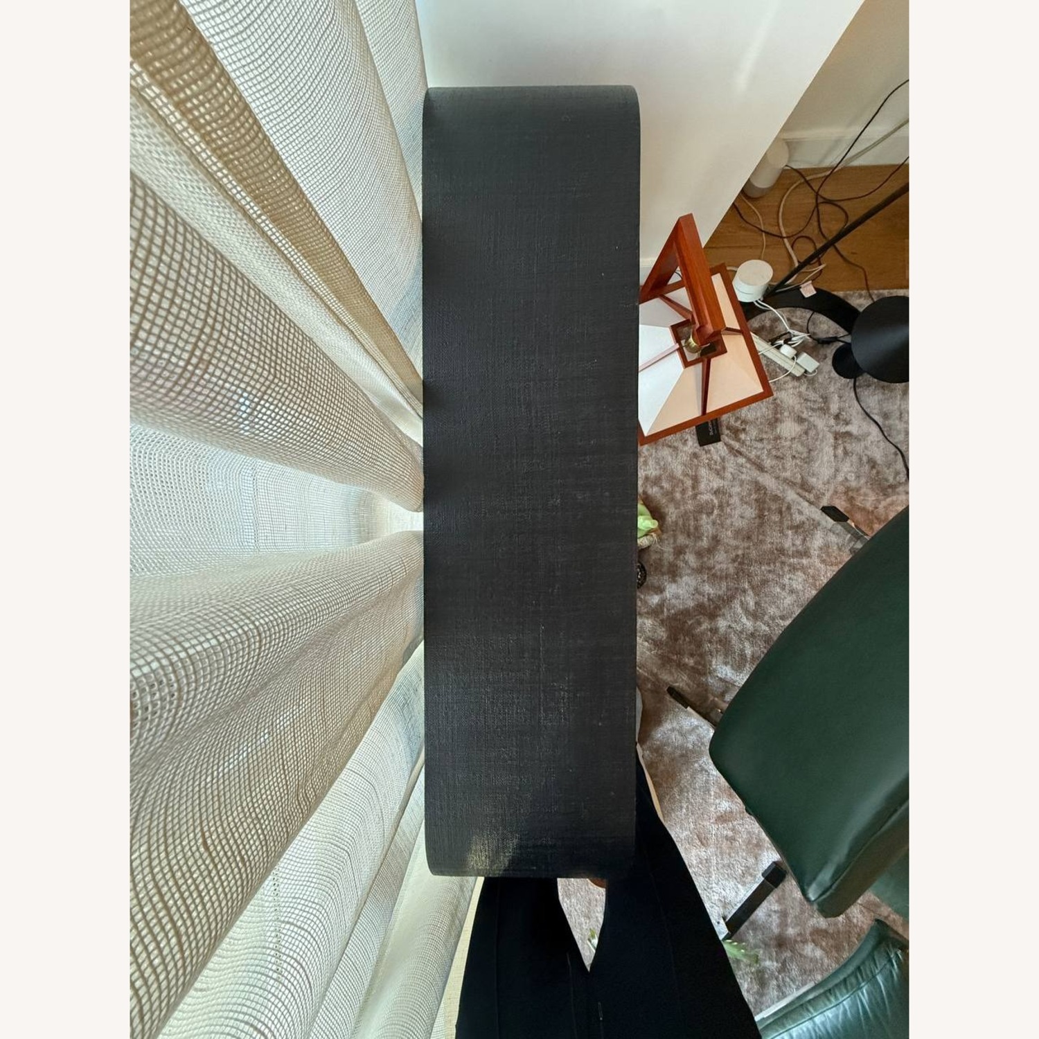 CB2 52" Black Resin Console Table - image-4