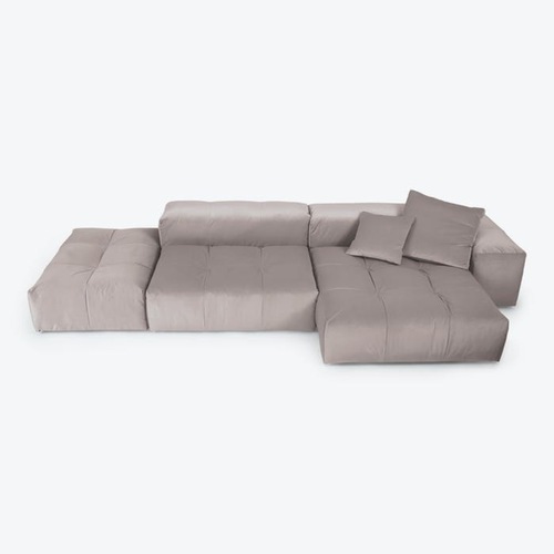 Used Saba Italia Natural Suede 3+ Piece Sectional for sale on AptDeco