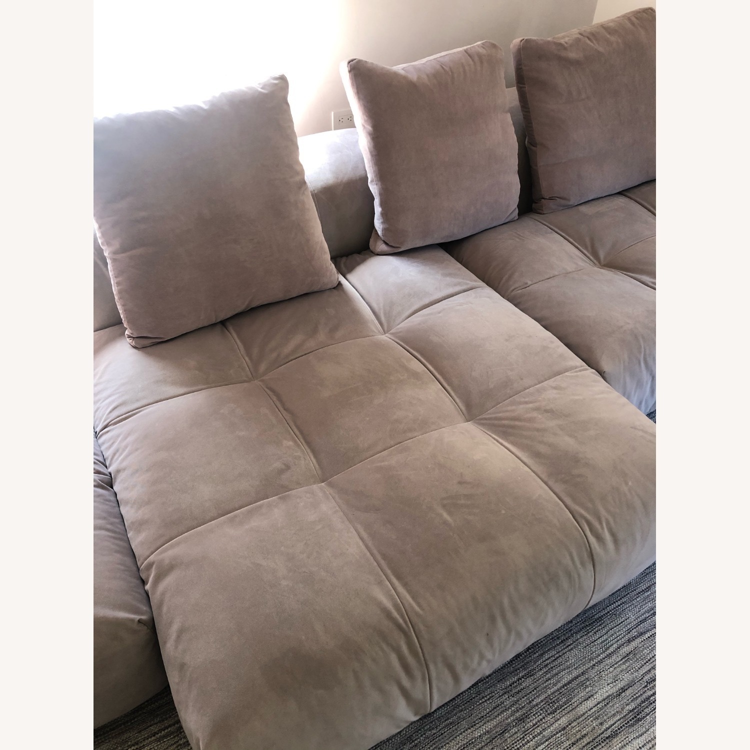 Saba Italia Natural Suede 3+ Piece Sectional - image-4