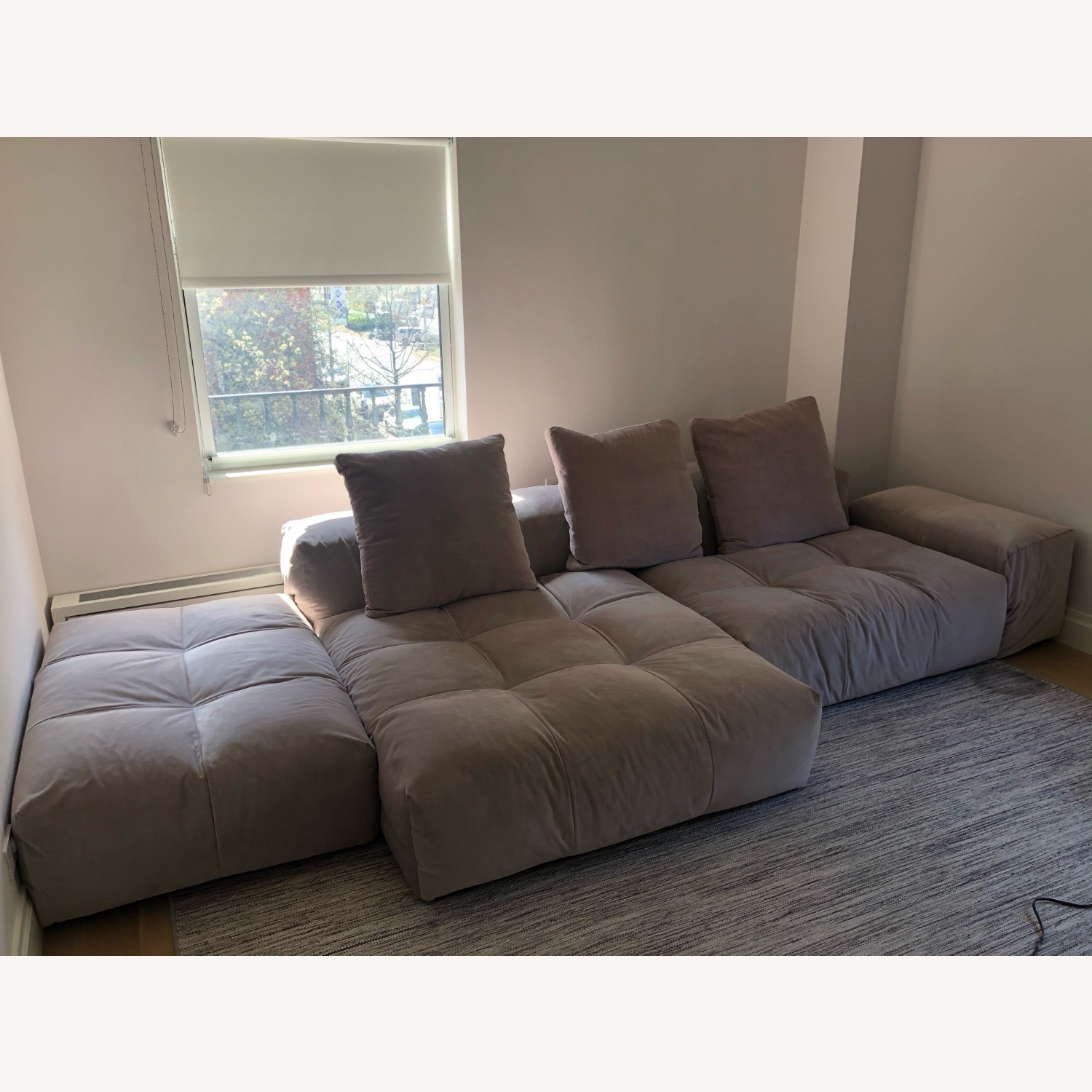 Saba Italia Natural Suede 3+ Piece Sectional - image-3