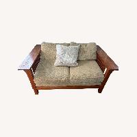 Wood Loveseat