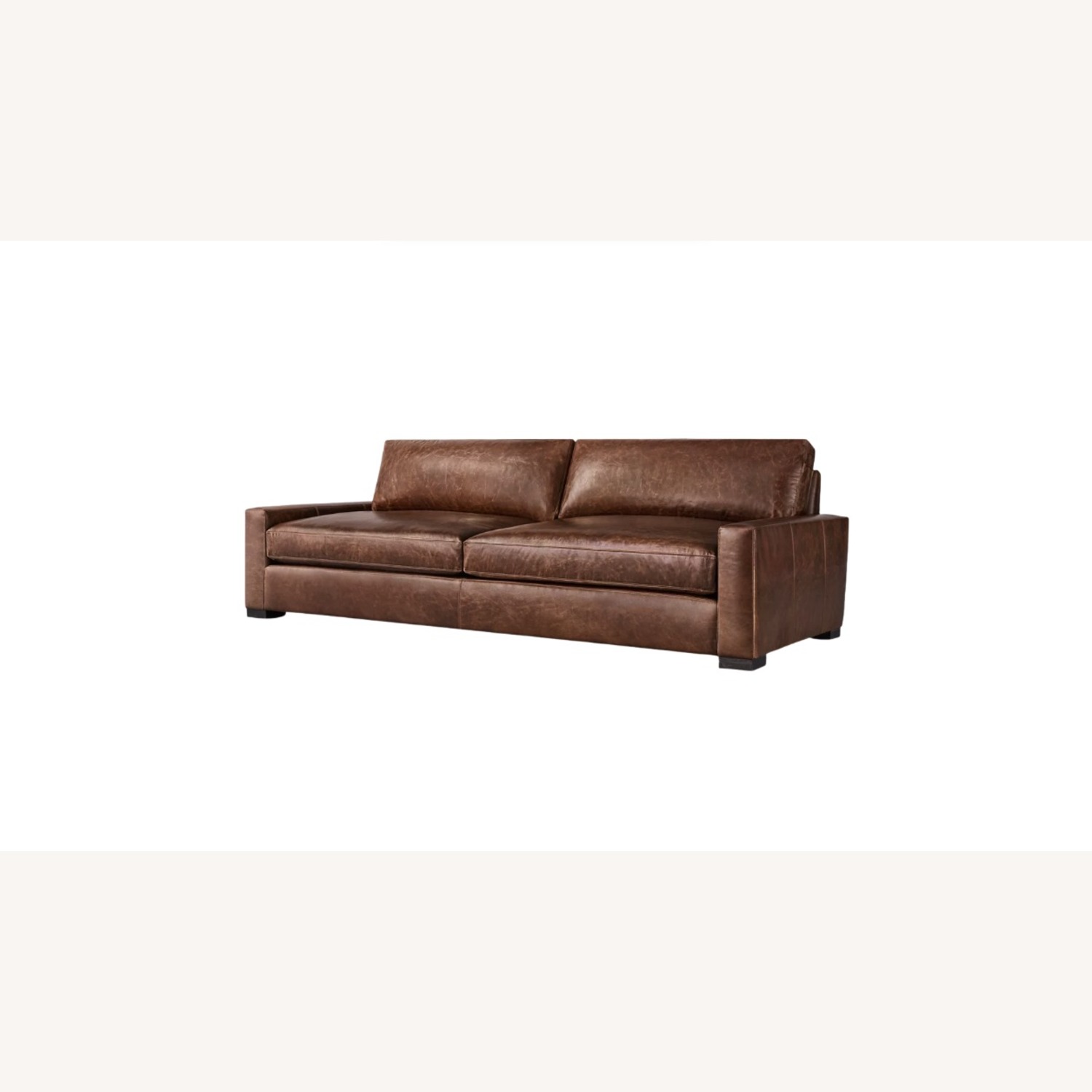 Restoration Hardware Maxwell Leather Sofa — 10' Luxe Depth - image-30