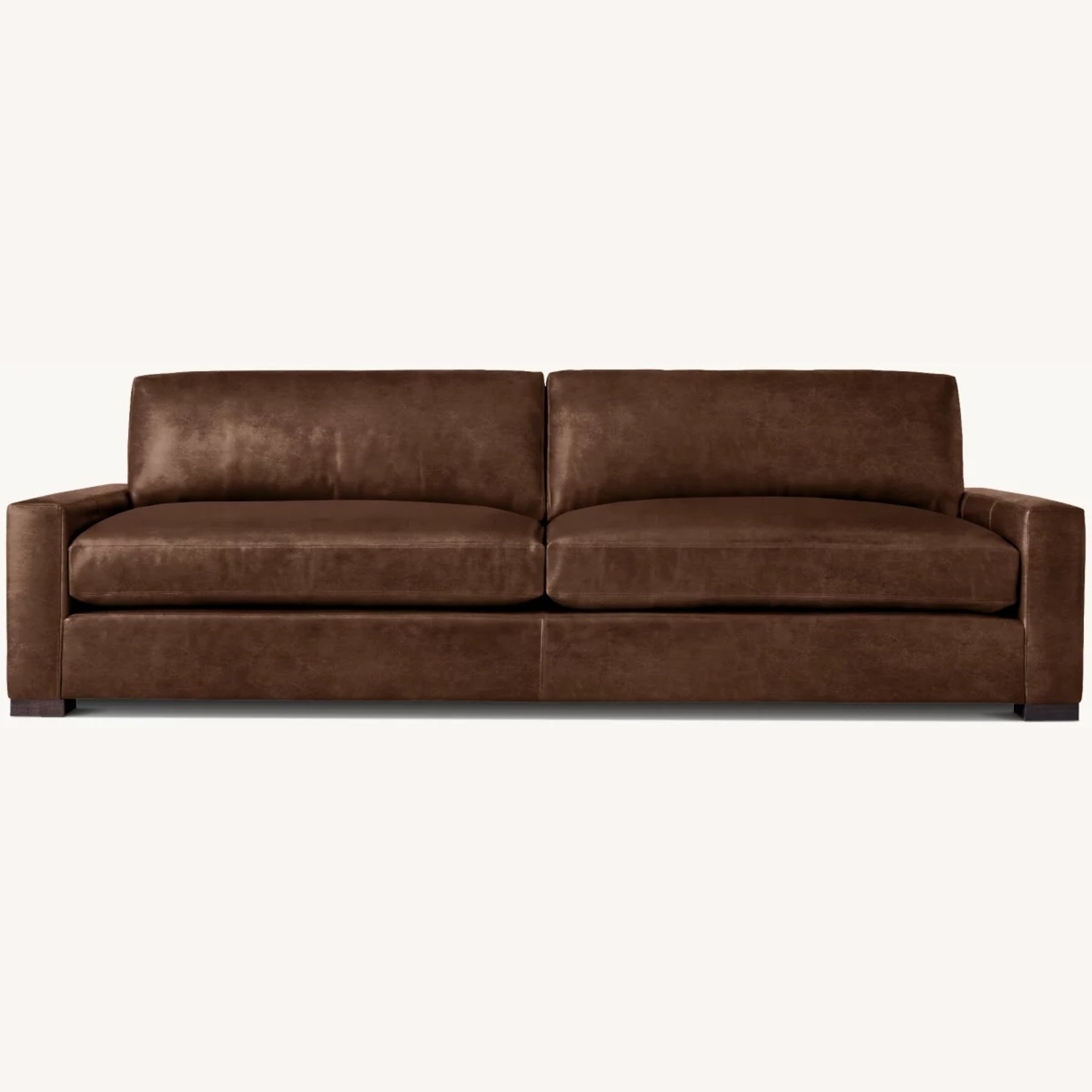 Restoration Hardware Maxwell Leather Sofa — 10' Luxe Depth - image-31