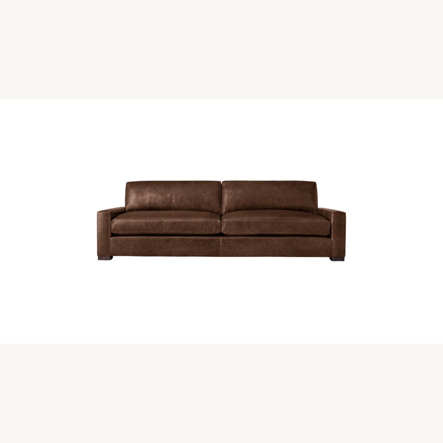 Restoration Hardware Maxwell Leather Sofa — 10' Luxe Depth - image-3