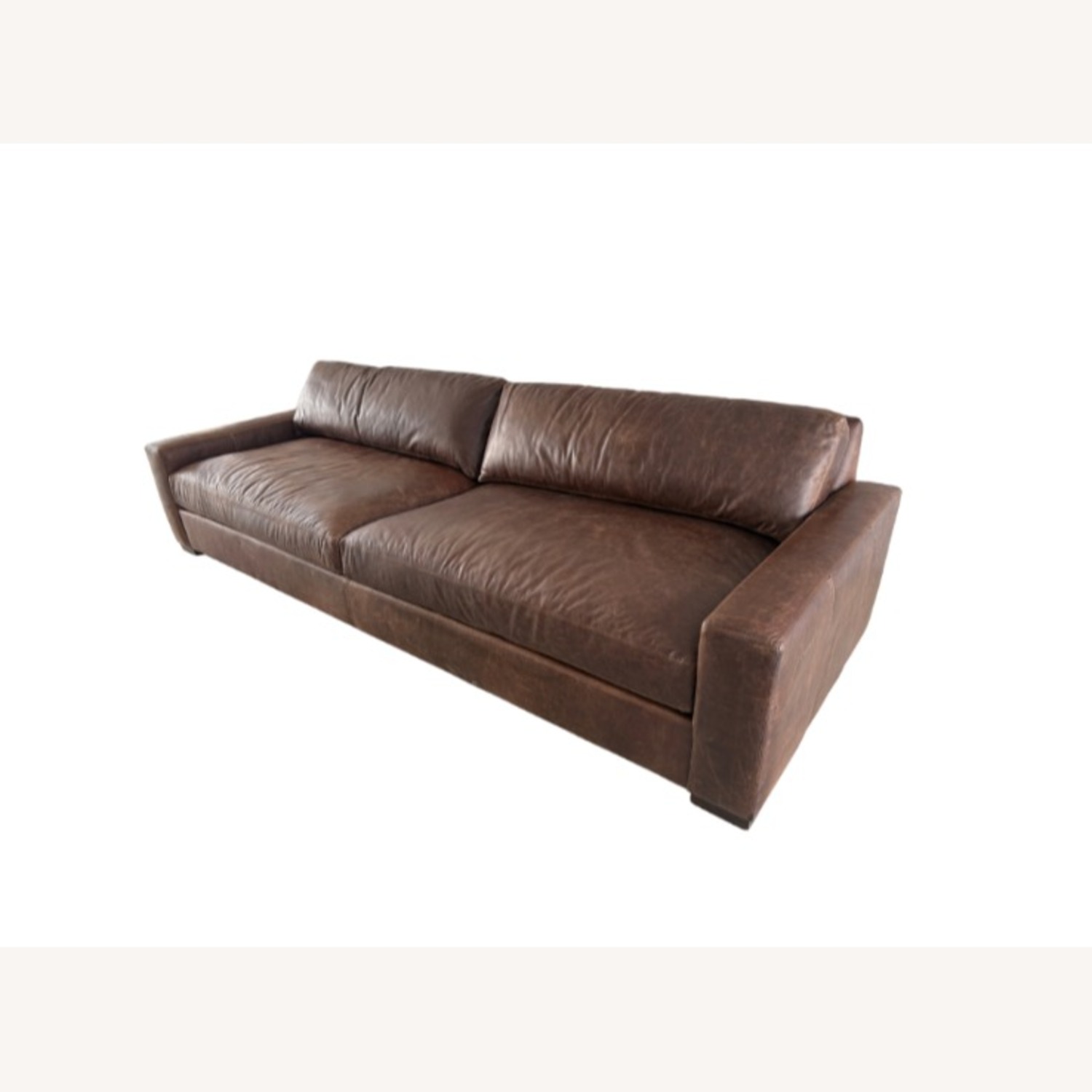 Restoration Hardware Maxwell Leather Sofa — 10' Luxe Depth - image-15
