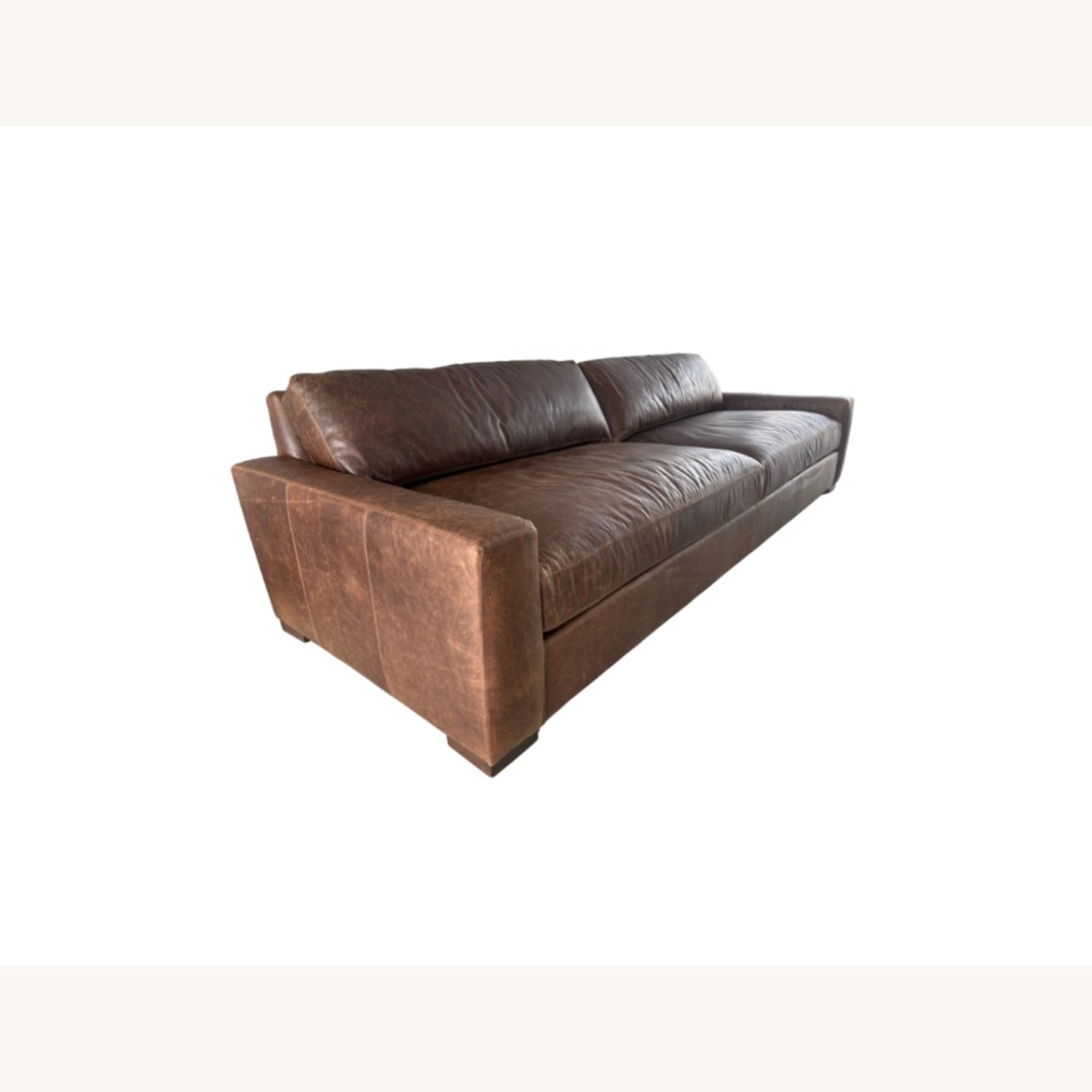 Restoration Hardware Maxwell Leather Sofa — 10' Luxe Depth - image-18