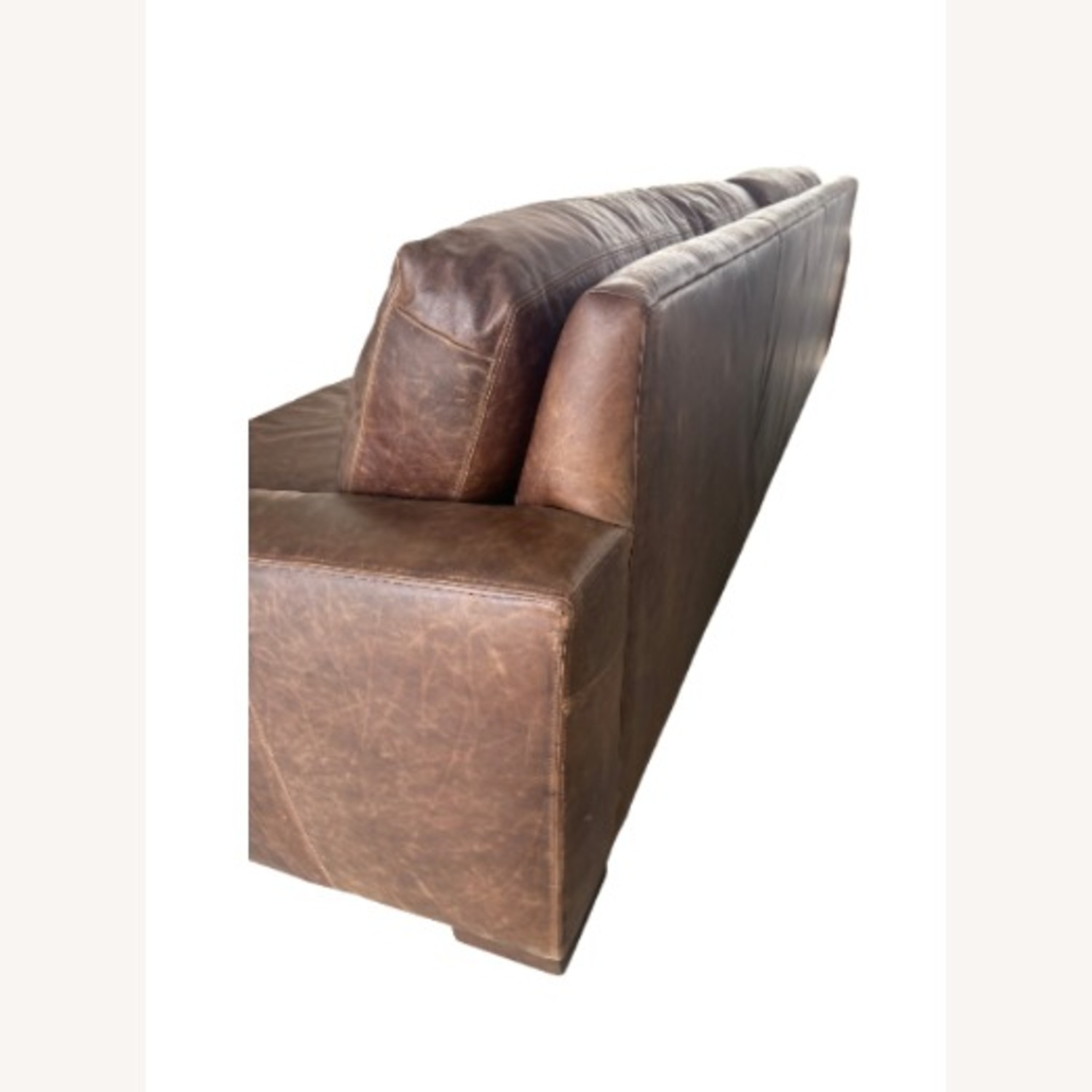 Restoration Hardware Maxwell Leather Sofa — 10' Luxe Depth - image-16