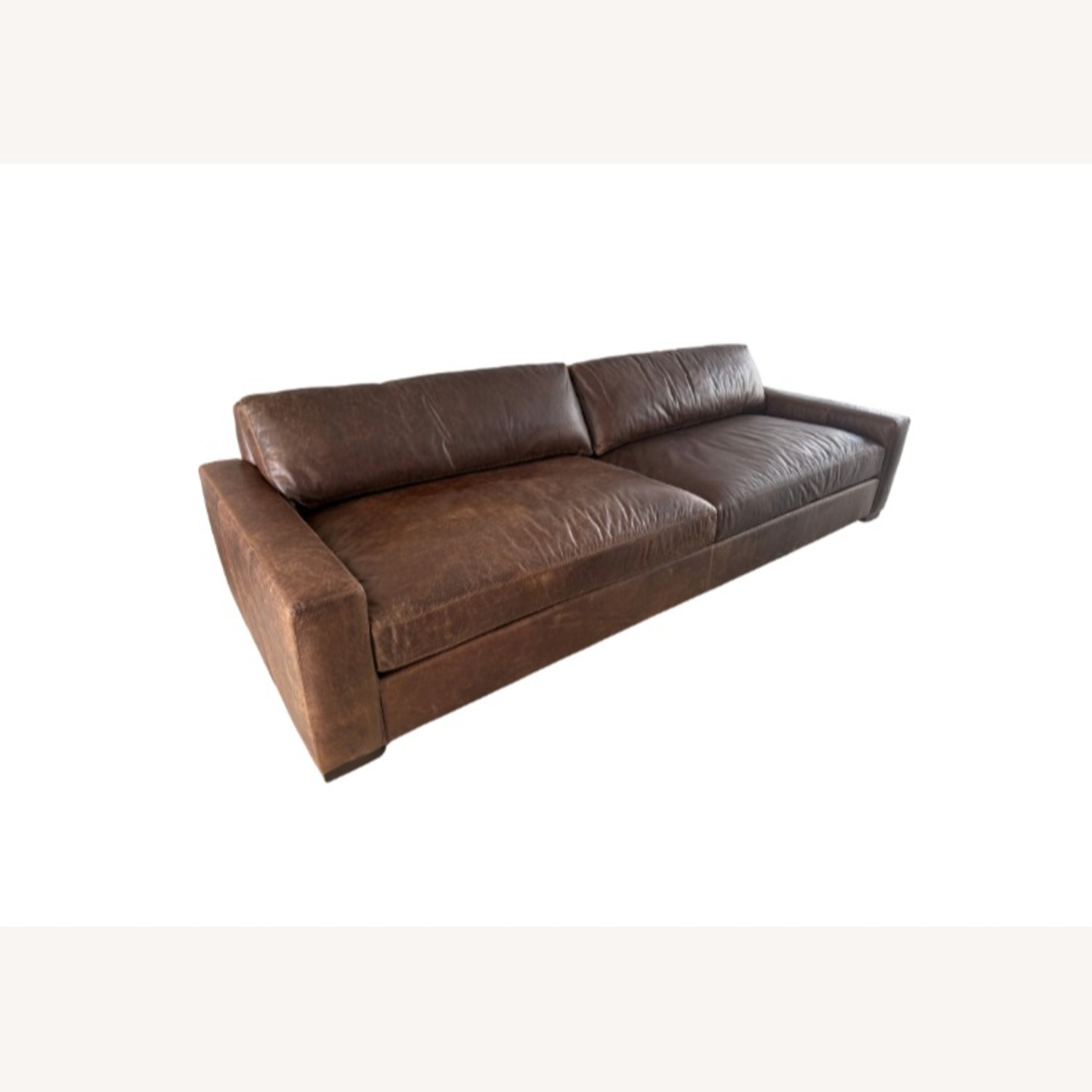 Restoration Hardware Maxwell Leather Sofa — 10' Luxe Depth - image-28