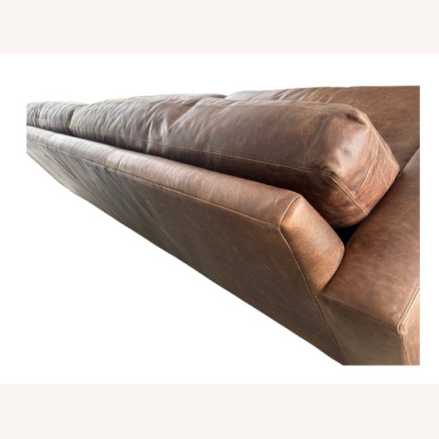 Restoration Hardware Maxwell Leather Sofa — 10' Luxe Depth - image-13