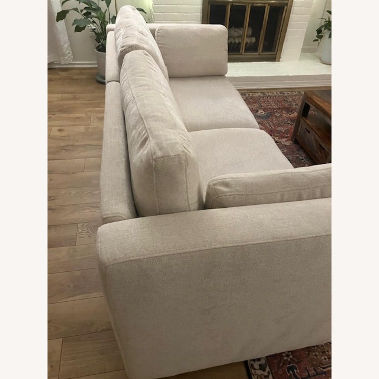 Natural Fabric 2 Piece Sectional - image-2