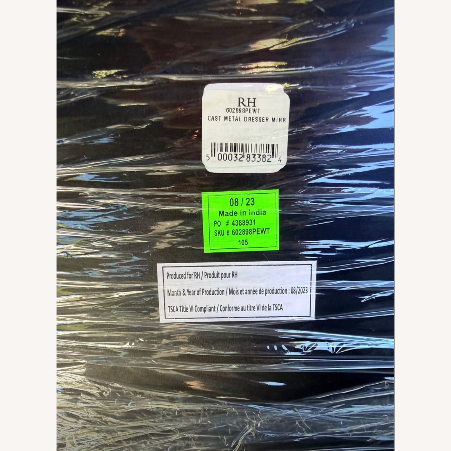 Restoration Hardware Cast Metal Metal Wall Mirror - image-5