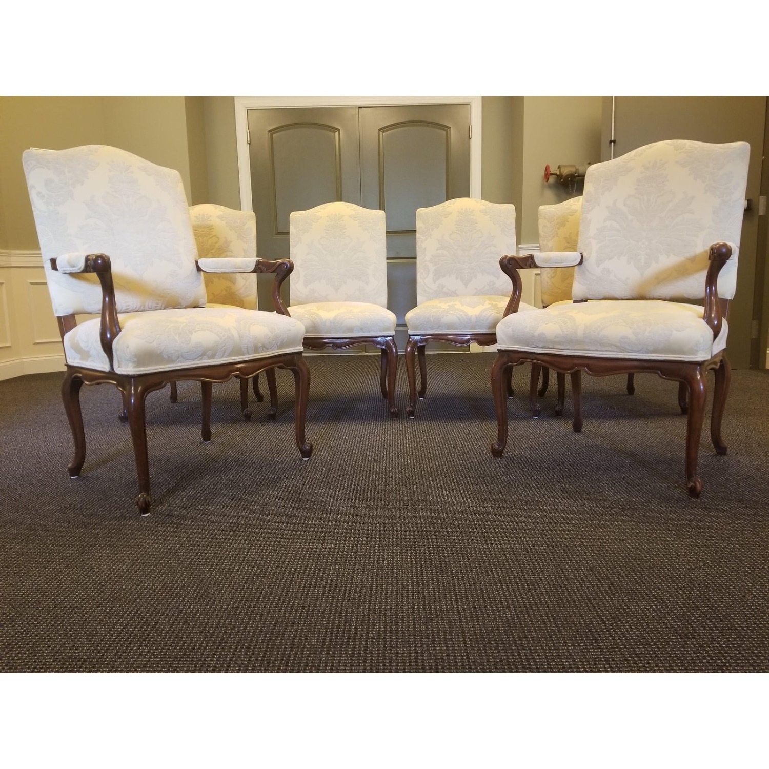 Downton Abbey Style Mahogany Dining Chair Set - image-12