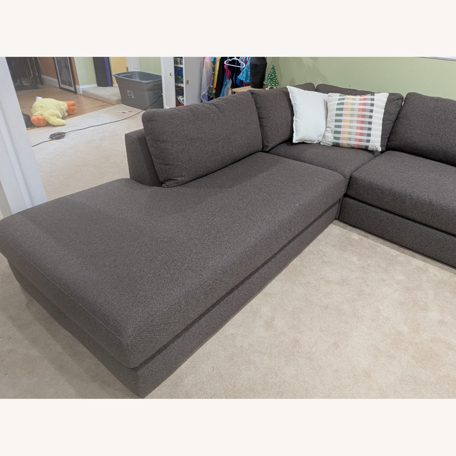 Crate & Barrel Drake Dark Gray Sectional - image-5