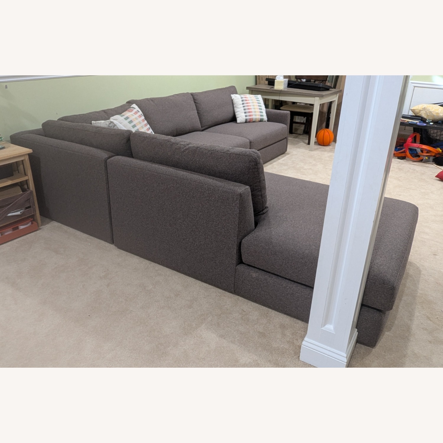 Crate & Barrel Drake Dark Gray Sectional - image-8