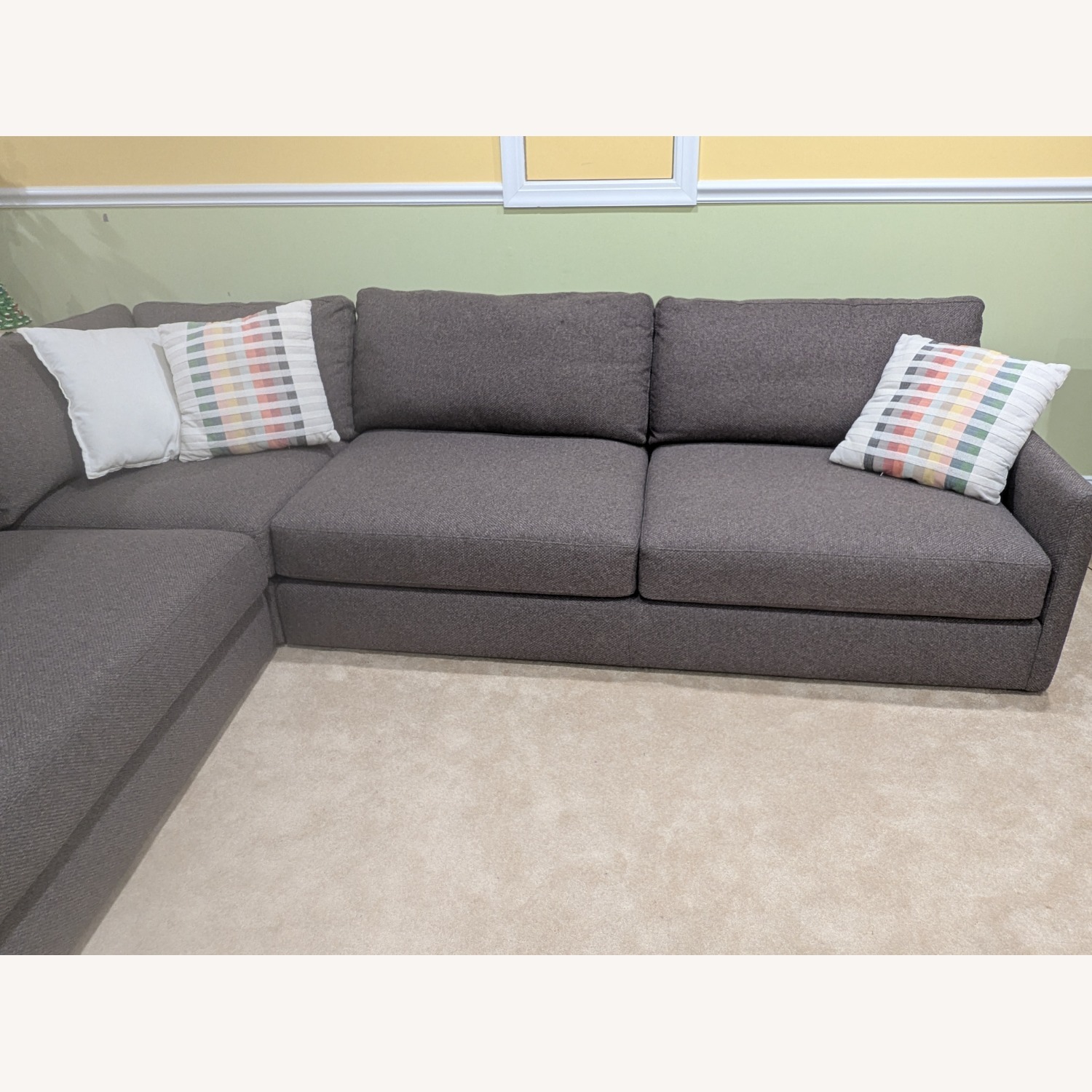 Crate & Barrel Drake Dark Gray Sectional - image-7