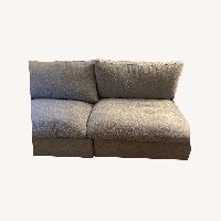 Bed Bath & Beyond Light Gray Fabric 2 Seater Sofa
