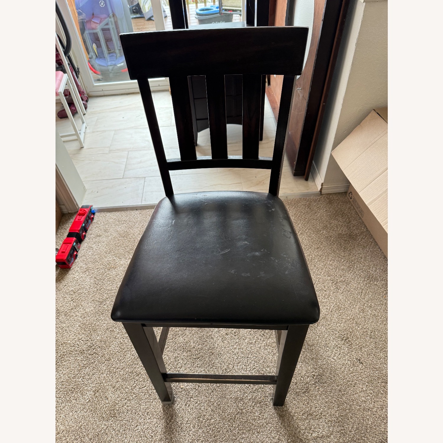 Dark Brown Wood Dining Table - image-3