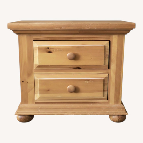 Used Broyhill Furniture Light Brown Wood Nightstands for sale on AptDeco