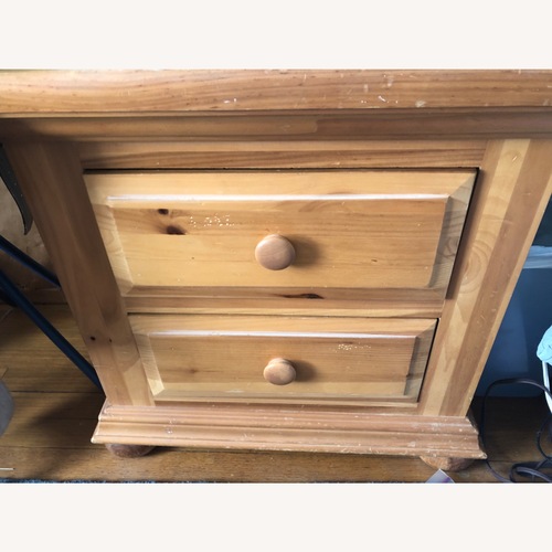 Used Broyhill Furniture Light Brown Wood Nightstands for sale on AptDeco