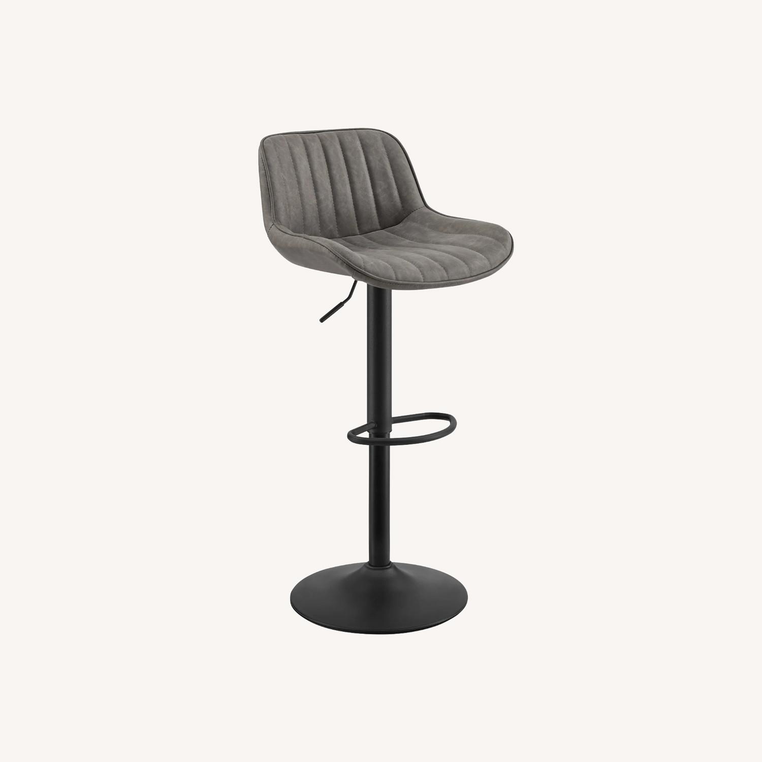 West Elm Dark Gray Stools - image-0