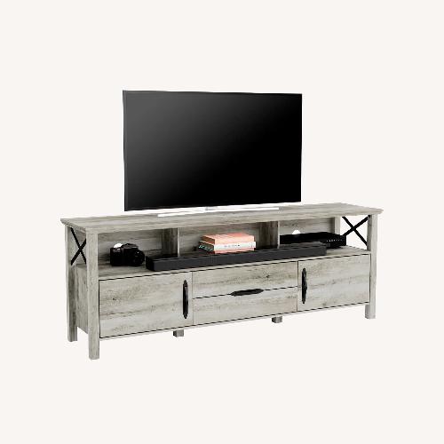 Used Wayfair Light Gray Wood TV Stand for sale on AptDeco