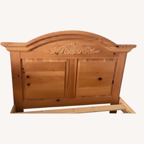 Used Broyhill Furniture Light Brown Wood Headboard for sale on AptDeco