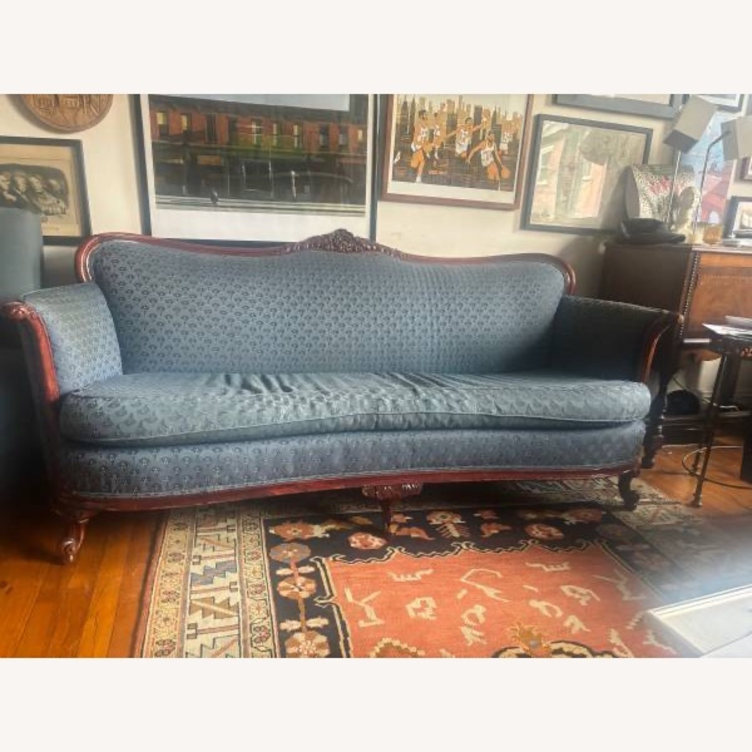 Vintage Blue Couch - image-2