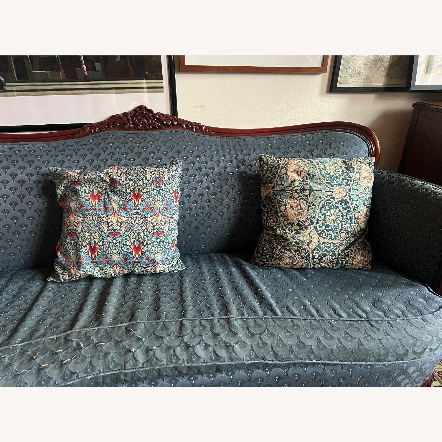 Vintage Blue Couch - image-4