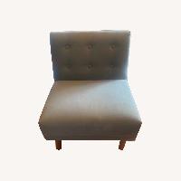 West Elm Blue Fabric Accent Chair