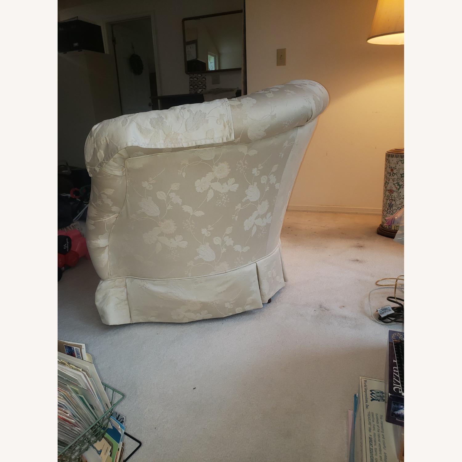 Hickory Chair Vintage Patterned Fabric Sofa - image-2