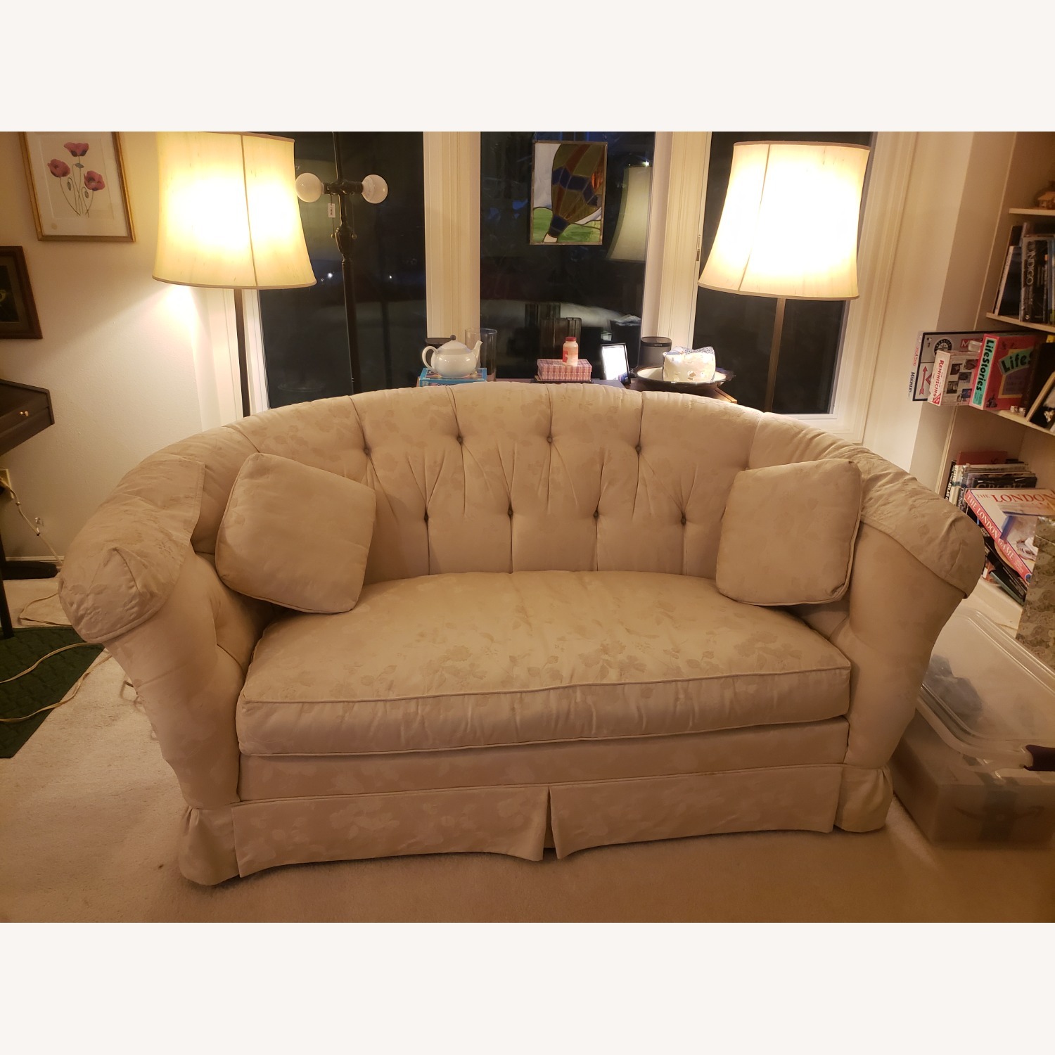 Hickory Chair Vintage Patterned Fabric Sofa - image-3