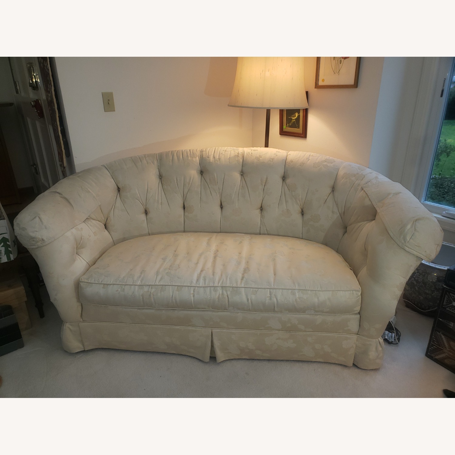 Hickory Chair Vintage Patterned Fabric Sofa - image-4