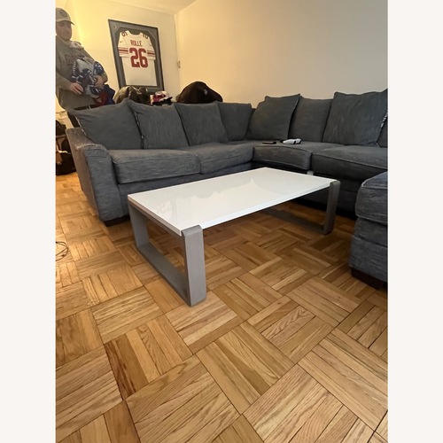 Used Safavieh White Lacquer Coffee Table for sale on AptDeco