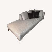 B&B Charels Italia Natural Linen Chaise Lounge