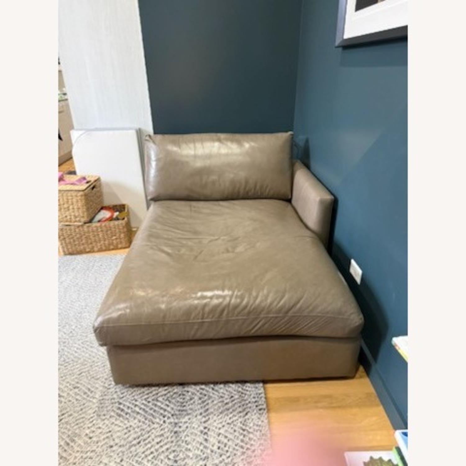 Crate & Barrel Lounge II Leather Left Arm Chaise - image-4