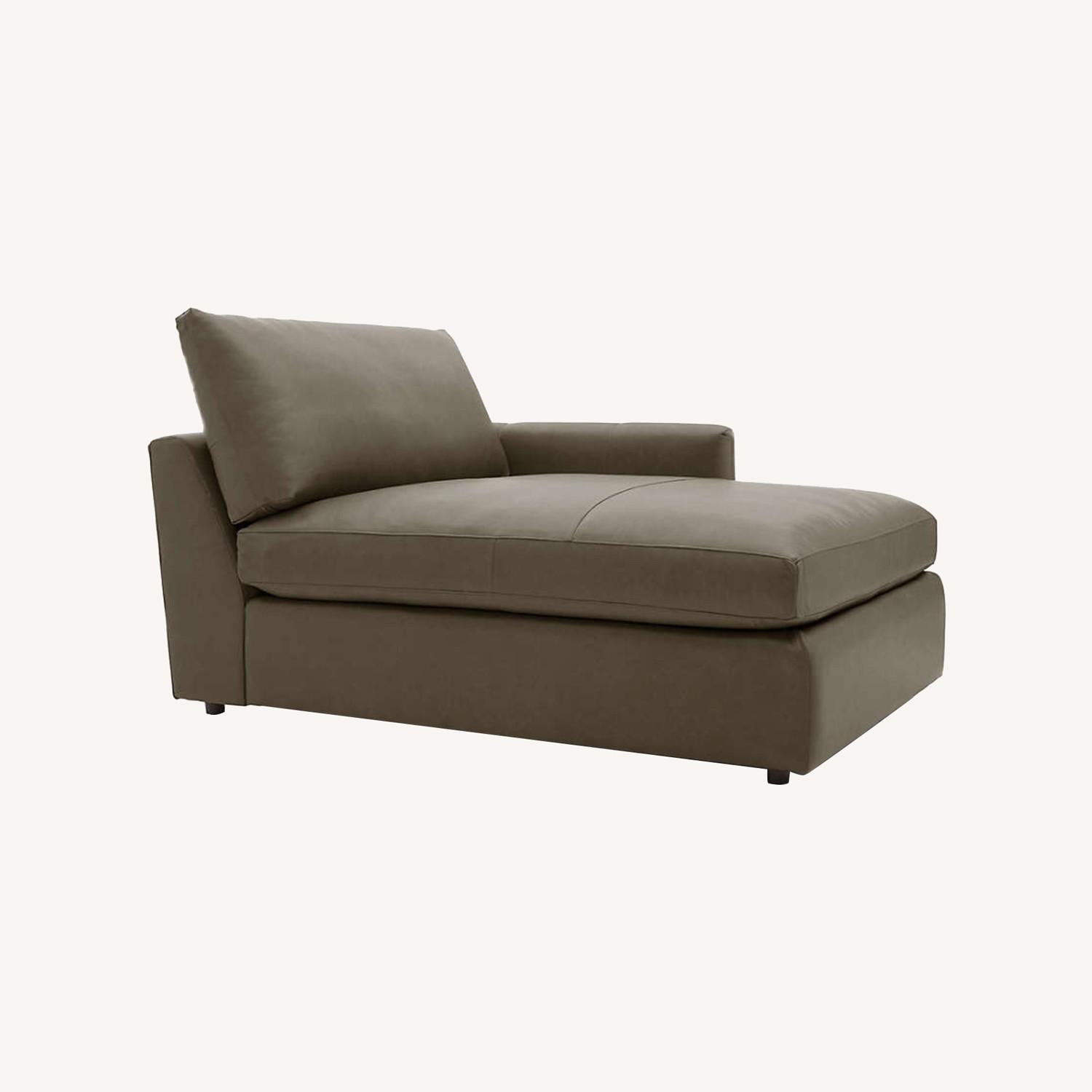 Crate & Barrel Lounge II Leather Left Arm Chaise - image-0
