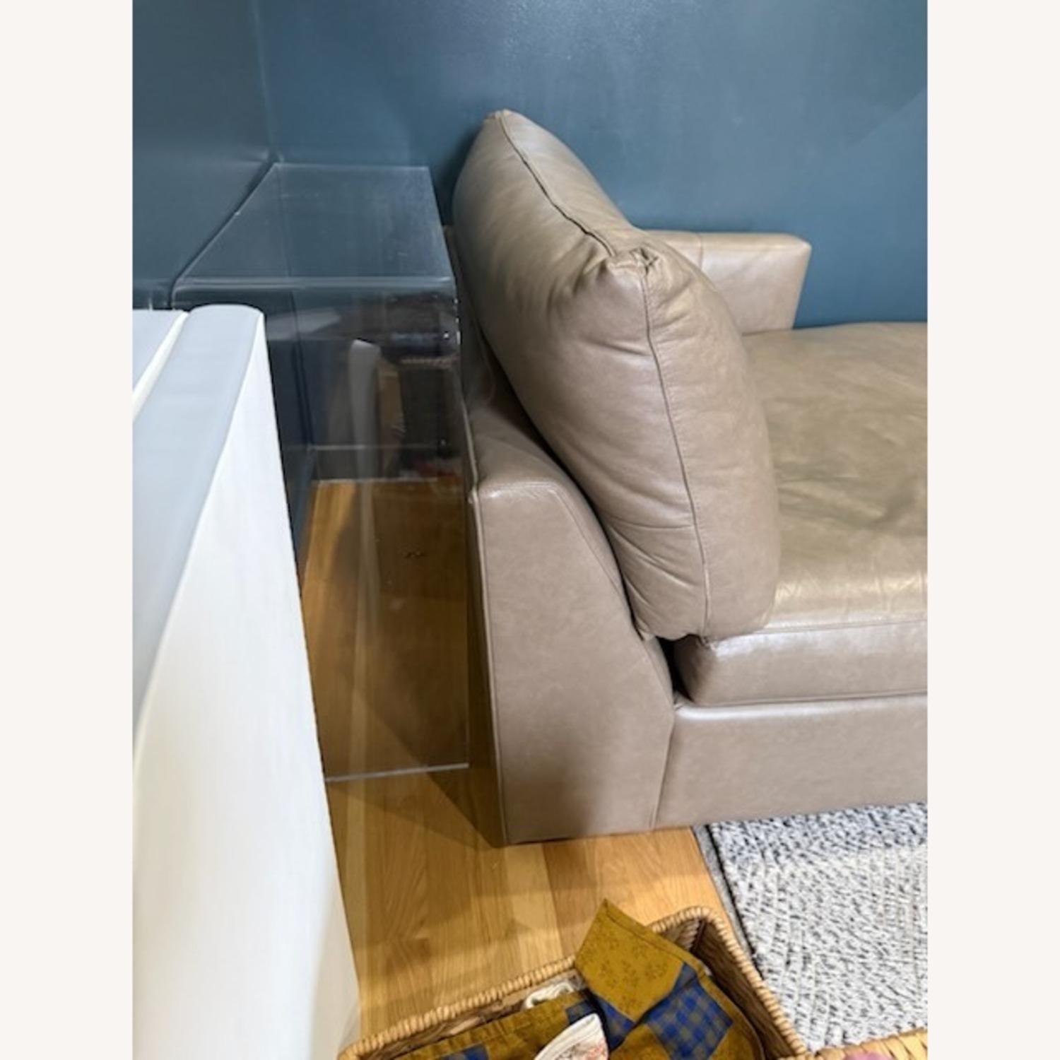 Crate & Barrel Lounge II Leather Left Arm Chaise - image-6