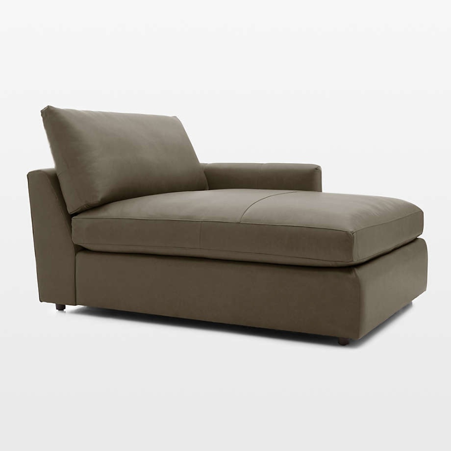 Crate & Barrel Lounge II Leather Left Arm Chaise - image-8