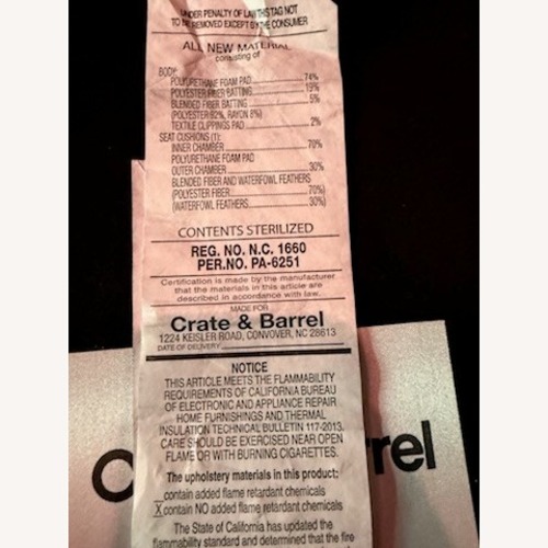 Used Crate & Barrel Lounge II Leather Left Arm Chaise for sale on AptDeco