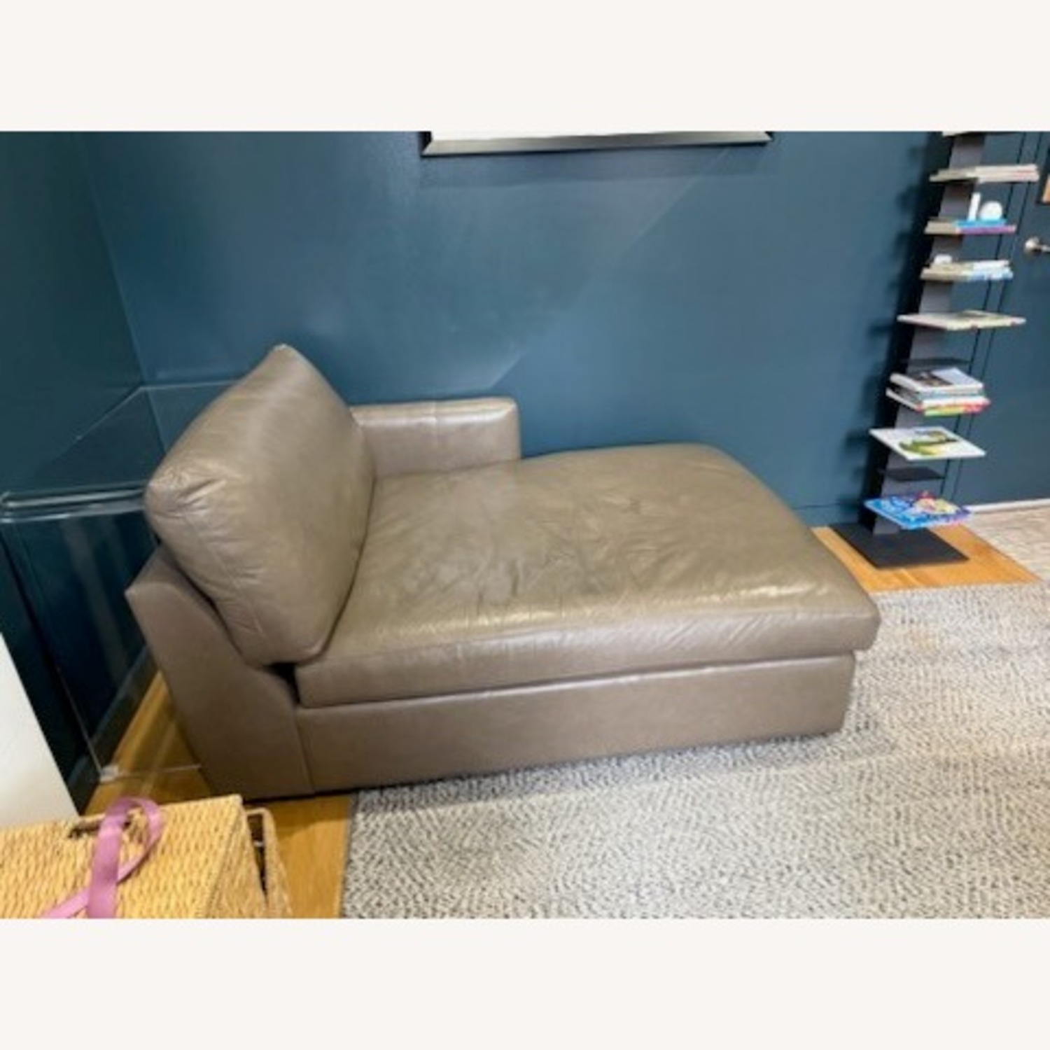 Crate & Barrel Lounge II Leather Left Arm Chaise - image-3