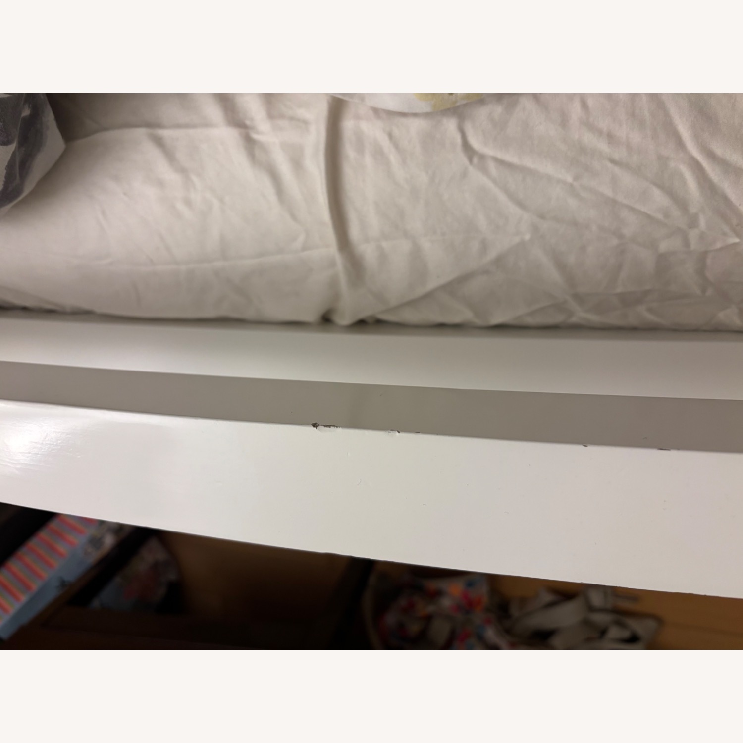 Crate & Barrel Arch White Wood Full Bed - image-4