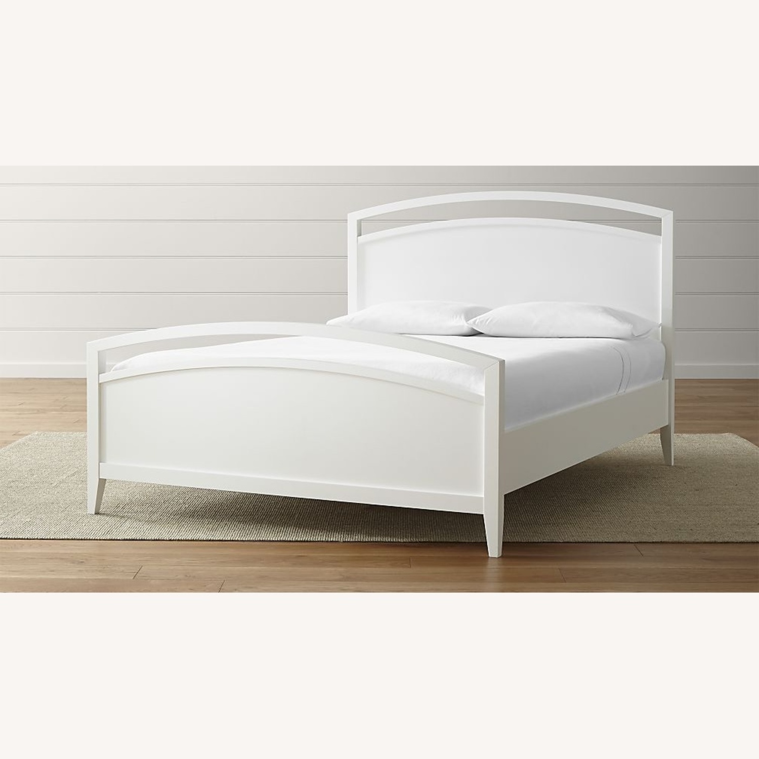 Crate & Barrel Arch White Wood Full Bed - image-5