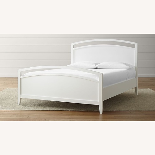 Used Crate & Barrel Arch White Wood Full Bed for sale on AptDeco