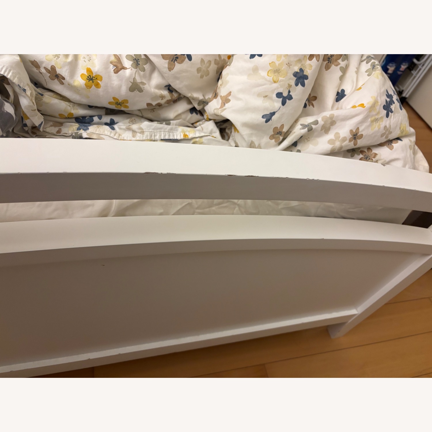 Crate & Barrel Arch White Wood Full Bed - image-3